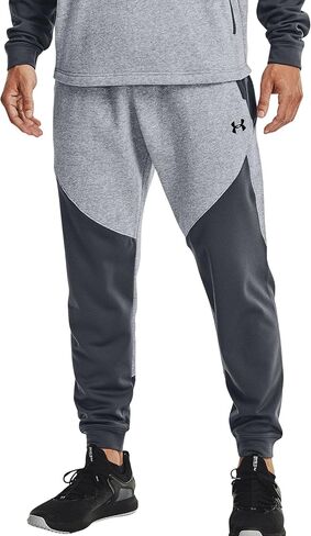 Under Armour Men's UA Dynasty Fleece Joggers Pants 1359357 (Medium, Steel Medium Heather / Black-035) in Saudi Arabia