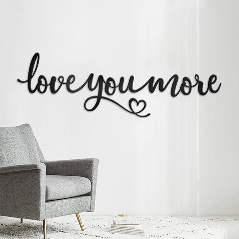 Zzbakress Love You More Wall Art Black Metal Wall Art Decor Metal Letters Love Wall Decor Valentine Gifts Love You More Gifts Love Signs for Home Decor Valentine Decorations (Vivid) in Saudi Arabia