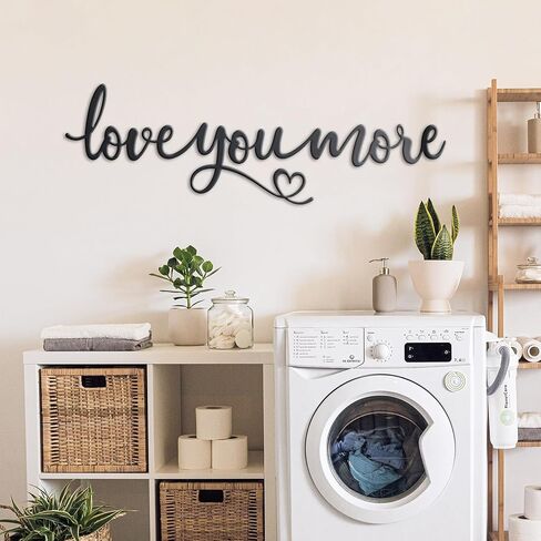 Zzbakress Love You More Wall Art Black Metal Wall Art Decor Metal Letters Love Wall Decor Valentine Gifts Love You More Gifts Love Signs for Home Decor Valentine Decorations (Vivid) in Saudi Arabia