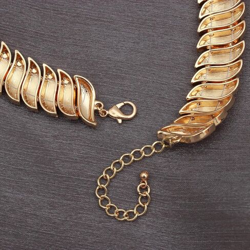 Chunky Chain Link Crystal Choker Necklace for Women Party Prom Accessories in Saudi Arabia