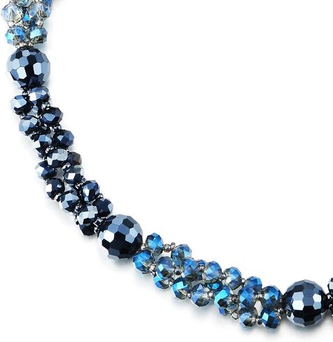 حبات Coolsteelandbeyond Crystal Cluster بيان قلادة قلادة قلادة سلسلة قلادة ، قفل مغناطيسي in Kuwait