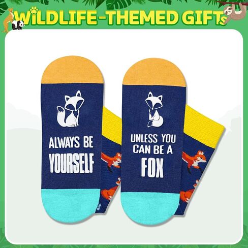 HAPPYPOP Funny Socks for Men Women - Sloth Gifts, Fox Socks, Stocking Stuffers for Teen Girls Boys in Saudi Arabia