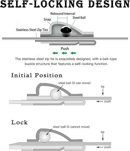 ربطات عنق معدنية بسحاب من Deecam، 2000 قطعة مقاس 11.8 بوصة من الفولاذ المقاوم للصدأ شديدة التحمل مناسبة لتغليف العادم، وربط الكابلات، والأنابيب، وإصلاح الحديقة، والسياج الثابت والمظلة in Kuwait