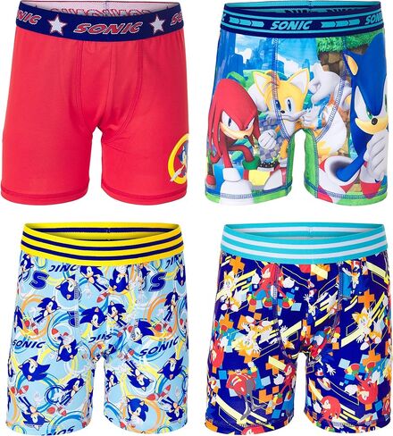Sonic The Hedgehog Boys' Boxer Briefs Multipacks in Different Prints in Toddler and Big Kid Sizes 2/3t-12 in Saudi Arabia