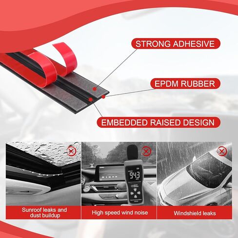 Storystore Car Weather ، 14mmx19.68ft T appliable instable starber strip strip strip seal seal strip ، sef und.shesive snoof cover seal for cars trucks suvs suvs in Saudi Arabia