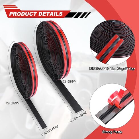Storystore Car Weather ، 14mmx19.68ft T appliable instable starber strip strip strip seal seal strip ، sef und.shesive snoof cover seal for cars trucks suvs suvs in Saudi Arabia