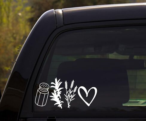 RUNNING L8 Practical - Salt, Rosemary, Lavendar, Love - Magic, Practical, Witchy, Witch, Family, Sisters, Aunts, Movie, Classic, Vinyl Decal Sticker for Window of car, Van, Truck,White in Saudi Arabia