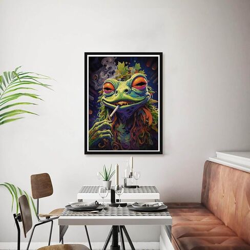 Bimkole 5D Diamond Art Kits for Adults Frog, Full Drill DIY Rhinestone Embroidery Set Paint with Diamonds Art by Number Kits Cross Stitch Home Wall Craft Decoration 12x16 Inch yT1926 in Saudi Arabia