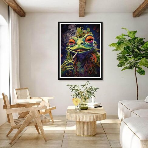 Bimkole 5D Diamond Art Kits for Adults Frog, Full Drill DIY Rhinestone Embroidery Set Paint with Diamonds Art by Number Kits Cross Stitch Home Wall Craft Decoration 12x16 Inch yT1926 in Saudi Arabia