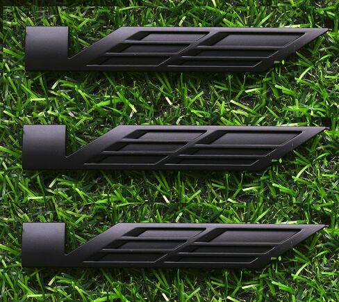 3pcs Black V Car Body Trunk Lid Sticker 3D Padge Emblemer مع ATS CTS SRX XTS (أسود/أصفر/أحمر) in Kuwait