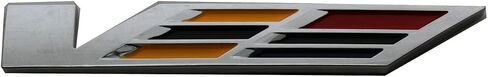 3pcs Black V Car Body Trunk Lid Sticker 3D Badge Emblem Compatible with ATS CTS SRX XTS (Black/Yellow/Red) in Saudi Arabia