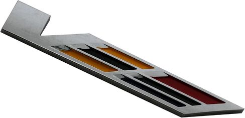3pcs Black V Car Body Trunk Lid Sticker 3D Badge Emblem Compatible with ATS CTS SRX XTS (Black/Yellow/Red) in Saudi Arabia