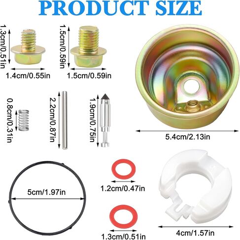 Carburetor Kit for for Most Carburetor, Needle Bowl Float Gasket Seal Pin Carburetor Repair and Rebuild Accessories and Parts for Honda GX240 GX270 GX340 GX390 in Saudi Arabia