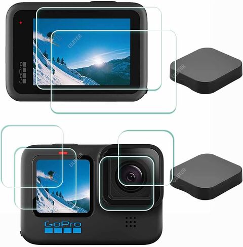 Screen Protector Compatible with GoPro Hero 13 Hero13 Black + lens protector+Lens cap Cover [6+2 Pack], 9H Hardness Tempered Glass,Anti-Scrach Anti-Bubble in Kuwait