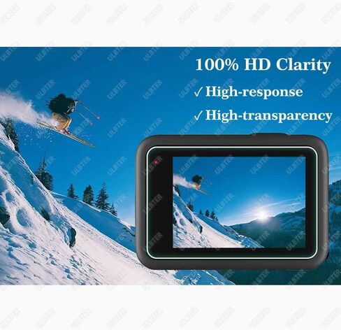 Screen Protector Compatible with GoPro Hero 13 Hero13 Black + lens protector+Lens cap Cover [6+2 Pack], 9H Hardness Tempered Glass,Anti-Scrach Anti-Bubble in Kuwait
