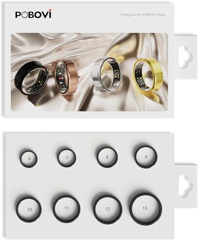 طقم المقاسات - الحجم أولاً قبل الشراء - اختر من بين 8 مقاسات - المقاسات من 6 إلى 13 - ابحث عن مقاس الخاتم الذكي المثالي in Kuwait