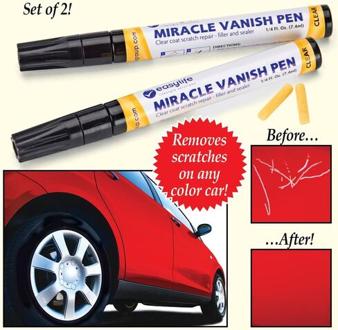 Collections Etc EasyLife Car Scratch Remover Miracle Vanish Pens, Set of 2 Clear Coat Pens in Saudi Arabia
