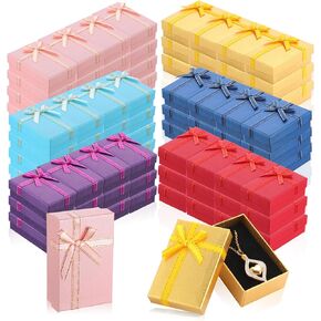 Yinkin 96 Pcs Jewelry Gift Boxes Bulk, Small Jewelry Packaging Box with Lids, Rings Earrings Necklaces Bracelet Pendant Display Case for Travel, Birthday, Holiday, Party Supplies 3.1 x 2 x 1.1 in Saudi Arabia