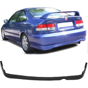Compatible with/Replacement for Rear Bumper Lip, Type-R Style PU Rear Lip Diffuser Black, Fits 1999 2000 Honda Civic 2dr Coupe 4dr Sedan in Saudi Arabia