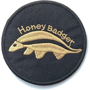 HB4010 Honey Badger Embroidered Patch 3 1/4? Round with Velcro Hook Backing in Saudi Arabia