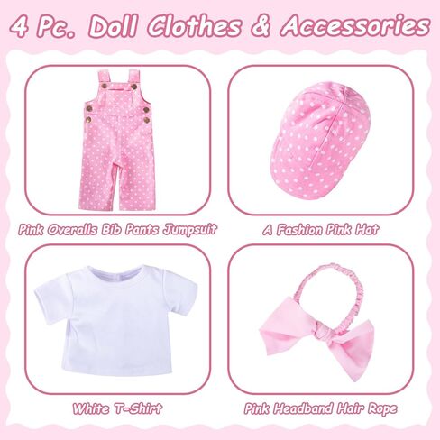 ملحقات ملابس الدمية 3 أجهزة كمبيوتر مصممة مع زرة زرقاء زرقاء سراويل المريلة in Kuwait