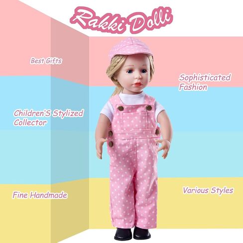 ملحقات ملابس الدمية 3 أجهزة كمبيوتر مصممة مع زرة زرقاء زرقاء سراويل المريلة in Kuwait