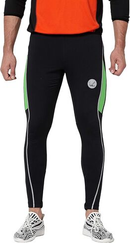 Men's Elite Design Winter Thermal Running Tights Long Pants with Ankle Zipper and Reflective Elements in Kuwait