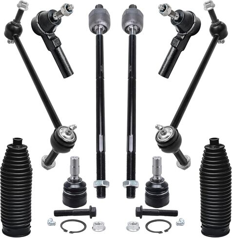 Detroit Axle - Front 10pc End Suspension Kit for 2005-2010 Ford Mustang 2006 2007 2008 2009, 2 Lower Ball Joints 4 Inner & Outer Tie Rods 2 Sway Bar Links 2 Boots Replacement in Saudi Arabia