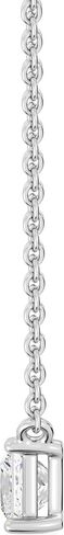 GILDED 1/2 CTTW Lab-Grown Diamond Solitaire Pendant, Sterling Silver, 18" Chain, Tarnish-Resistant, Ethical Jewelry, Gift-Ready for Women in Saudi Arabia