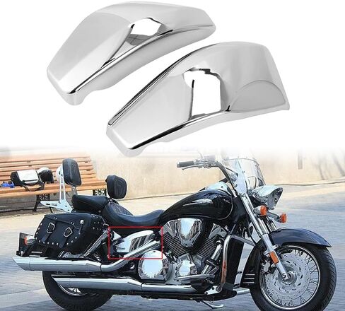 Motorcycle ABS Battery Side Fairing Covers For Honda VTX 1300 2003-2009,Chrome in Saudi Arabia