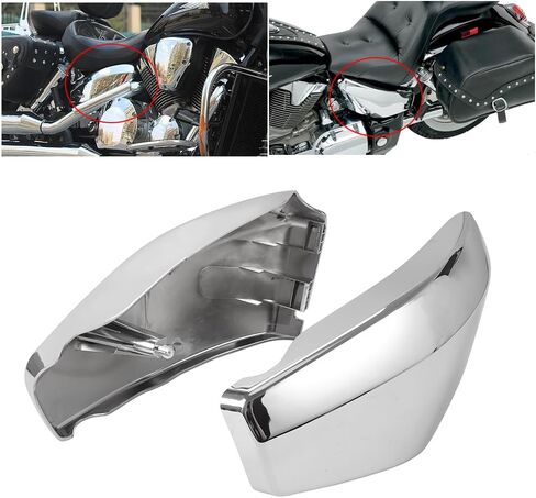 Motorcycle ABS Battery Side Fairing Covers For Honda VTX 1300 2003-2009,Chrome in Saudi Arabia