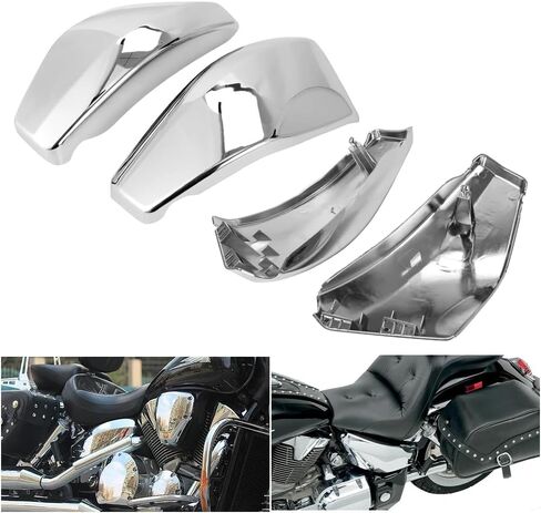 Motorcycle ABS Battery Side Fairing Covers For Honda VTX 1300 2003-2009,Chrome in Saudi Arabia