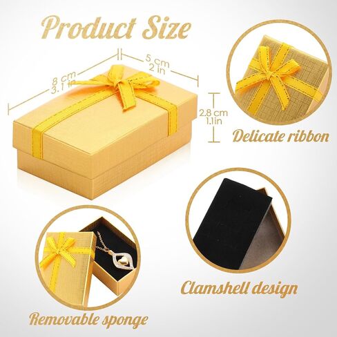 Yinkin 96 Pcs Jewelry Gift Boxes Bulk, Small Jewelry Packaging Box with Lids, Rings Earrings Necklaces Bracelet Pendant Display Case for Travel, Birthday, Holiday, Party Supplies 3.1 x 2 x 1.1 in Saudi Arabia
