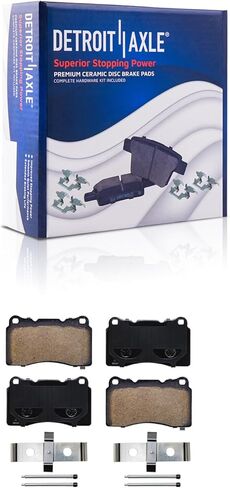 Detroit Axle - Front Brake Kit for 2013-2019 Cadillac XTS 2014 Buick Regal Drilled & Slotted Brake Rotors Ceramic Brakes Pads w/Hardware Replacement in Saudi Arabia