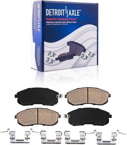 Detroit Axle - Front Brake Kit for 07-12 Nissan Sentra Versa, 09-14 Cube Replacement 2007 2008 2009 2010 2011 2012 Disc Brakes Rotor Ceramic Brake Pads in Saudi Arabia