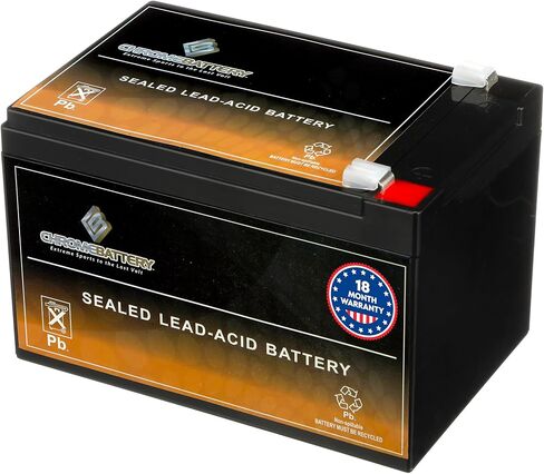 بطارية hrome 12V 12AH SLA بطارية بديلة قابلة لإعادة الشحن لأجهزة UPS الاحتياطية، سكوتر كهربائي، كرسي متحرك وإنذار: 5.94 × 3.86 × 3.74، محطة T2، حزمة من 2، أسود in Saudi Arabia