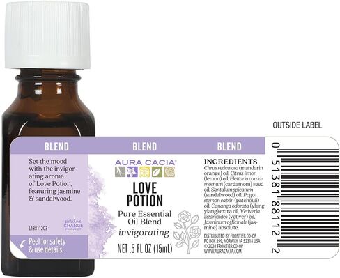 Aura Cacia Aromatherapy Essential Solutions Oil, Love Potion - 0.5 Oz in Saudi Arabia
