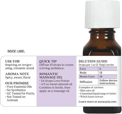 Aura Cacia Aromatherapy Essential Solutions Oil, Love Potion - 0.5 Oz in Saudi Arabia