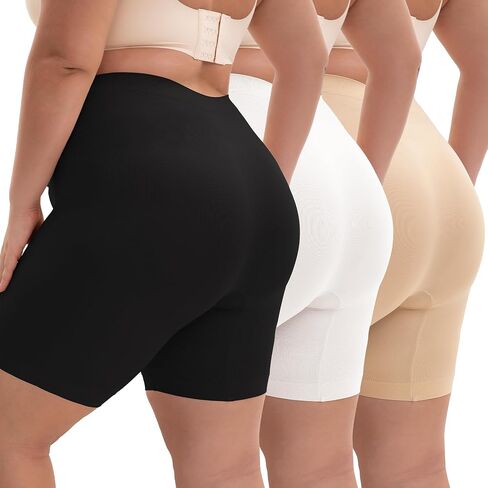 شورتات زلة للنساء الزائد للسيدات للسيدات تحت الفساتين المضادة للسلاسة الصيفية سراويل الصيف 3 حزم in Saudi Arabia