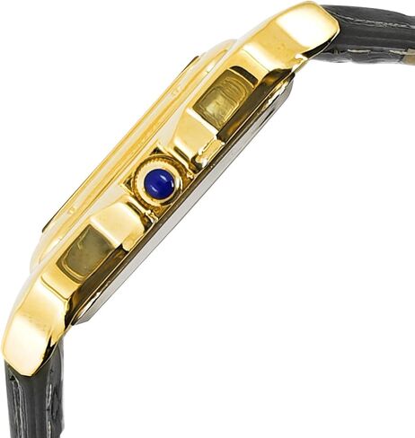 Peugeot Women's 14K Gold-Plated 32mm Tank Shape Leather Strap Watch in Saudi Arabia