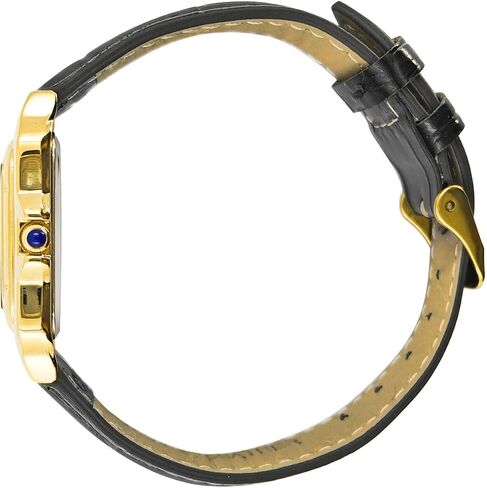 Peugeot Women's 14K Gold-Plated 32mm Tank Shape Leather Strap Watch in Saudi Arabia