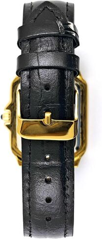 Peugeot Women's 14K Gold-Plated 32mm Tank Shape Leather Strap Watch in Saudi Arabia