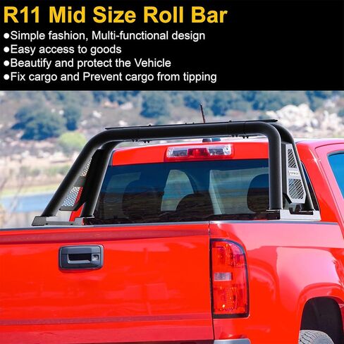 شريط لف R12 لشاحنة بيك اب كاملة الحجم، شريط رياضي لرف المطاردة قابل للتعديل متوافق مع سيلفرادو/تندرا/F-Series/سييرا/تيتان/تيتان XD/Ram1500/2500/3500، حوامل خفيفة in Kuwait