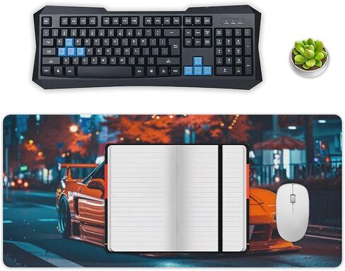 Large Mouse Pad JDM Cars NSX Night Driving Desk Mat Computer Accessories Gaming Office Organizers Supplies Decor Essentials Keyboard Pads for Desk Rubber 30x60cm in Kuwait