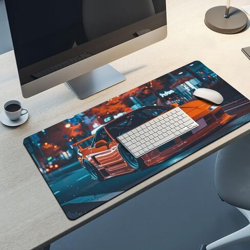 Large Mouse Pad JDM Cars NSX Night Driving Desk Mat Computer Accessories Gaming Office Organizers Supplies Decor Essentials Keyboard Pads for Desk Rubber 30x60cm in Kuwait