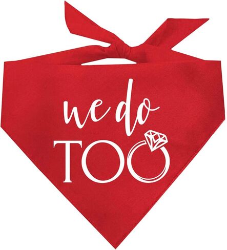 We Do Too Multiple Dogs Engagement/Wedding Announcement Dog Bandana (Black, OS 81) in Saudi Arabia
