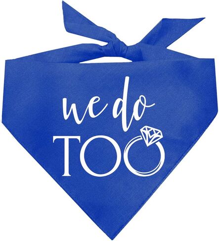 We Do Too Multiple Dogs Engagement/Wedding Announcement Dog Bandana (Black, OS 81) in Saudi Arabia
