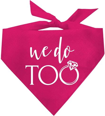 We Do Too Multiple Dogs Engagement/Wedding Announcement Dog Bandana (Black, OS 81) in Saudi Arabia