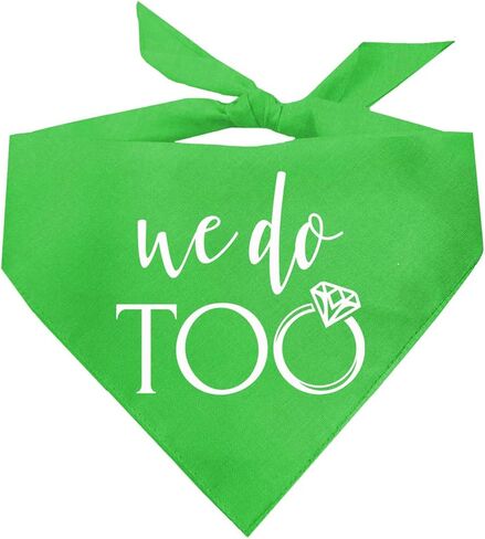 We Do Too Multiple Dogs Engagement/Wedding Announcement Dog Bandana (Black, OS 81) in Saudi Arabia