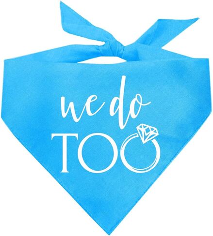 We Do Too Multiple Dogs Engagement/Wedding Announcement Dog Bandana (Black, OS 81) in Saudi Arabia